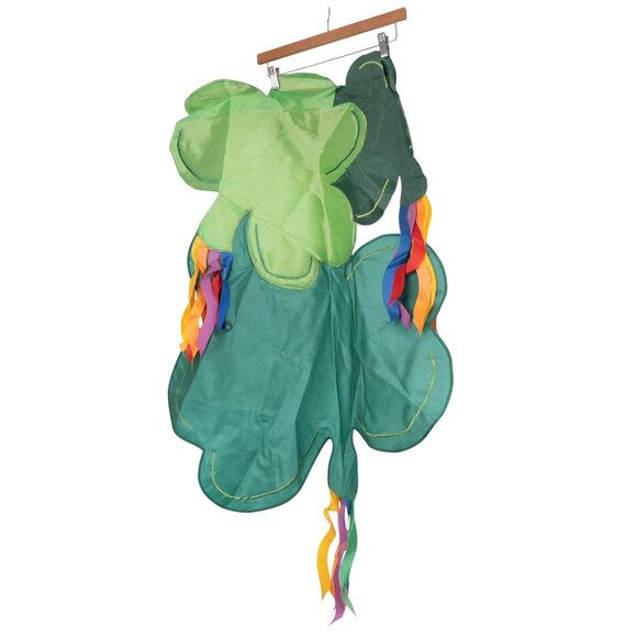 Windsculpts Shamrock Streamers WindSock Hanging Flag St Patricks Day Decor Green - Picture 4 of 4